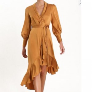 2022 New arrival irregular long women wrap fashion dress